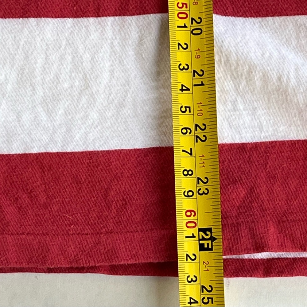POLO RALPH LAUREN White Striped T Shirt Top Women’s Large - Picture 6 of 10